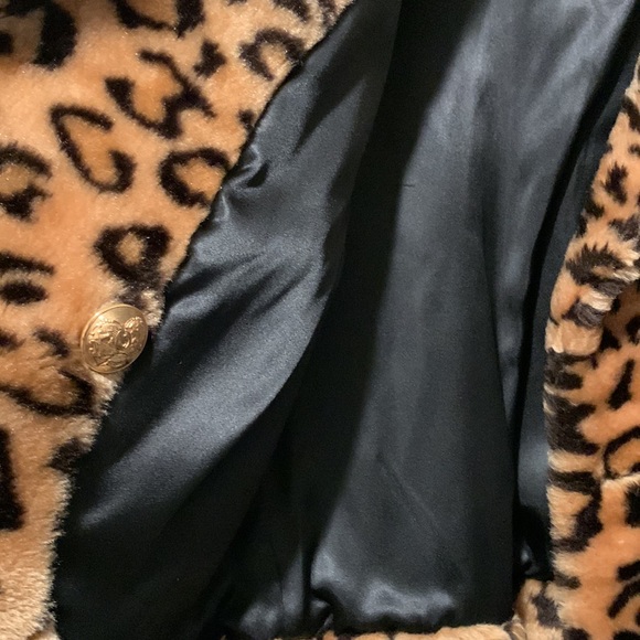 Ladies leopard print faux fur jacket - Picture 6 of 8
